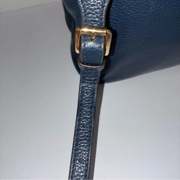 Michael Kors Abbey Backpack Medium Navy Blue Leather Studded *READ - Picture 3 of 14